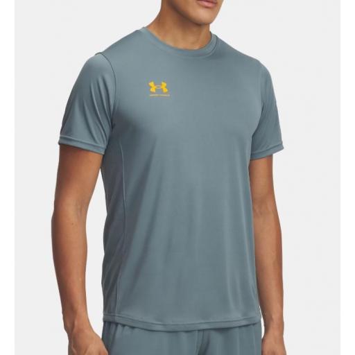 Camiseta Under Armour Challenger Train SS Azul/Naranja [1]