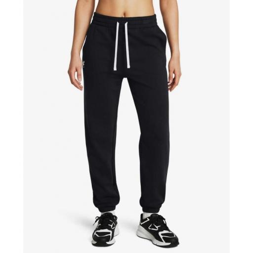 Pantalón Largo Under Armour Rival Terry Jogger Mujer Negro [0]