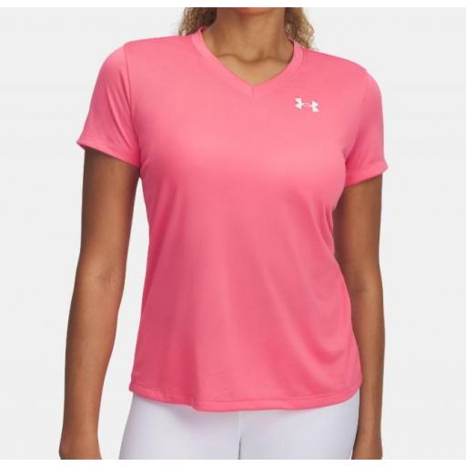 Camiseta Under Armour Tech SS V Mujer Rosa