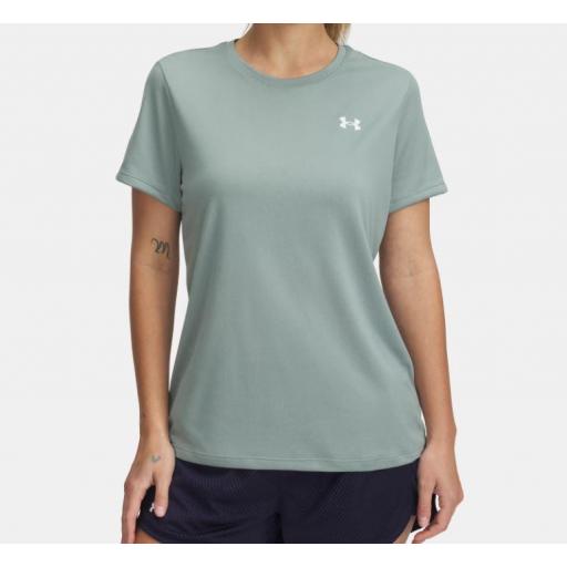 Camiseta Under Armour Tech SSC Solid Verde Mujer