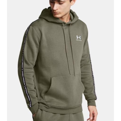 Sudadera Under Armour Icon Fleece HD Taping Verde [0]