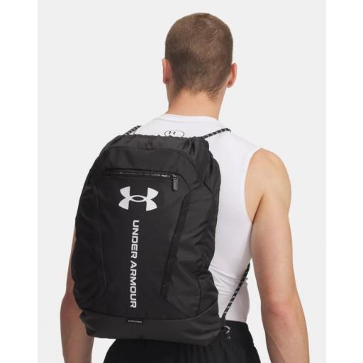 Mochila Saco Under Armour Hustle Azul Negro [2]