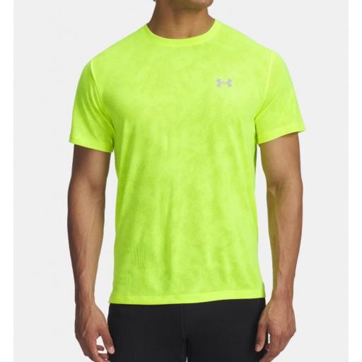 Camiseta Under Armour Launch Camo SS Amarilla