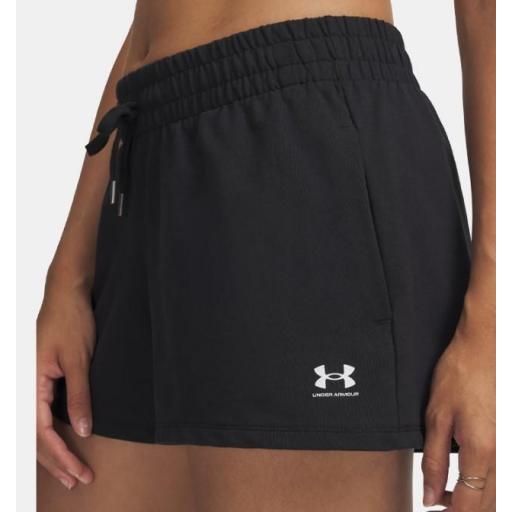 Pantalón Corto Under Armour Sport Terry Mujer Negro