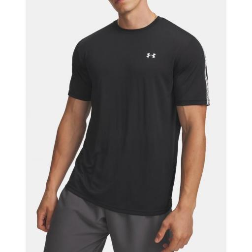 Camiseta Under Armour Tech Taping SS Negro/Blanco [0]