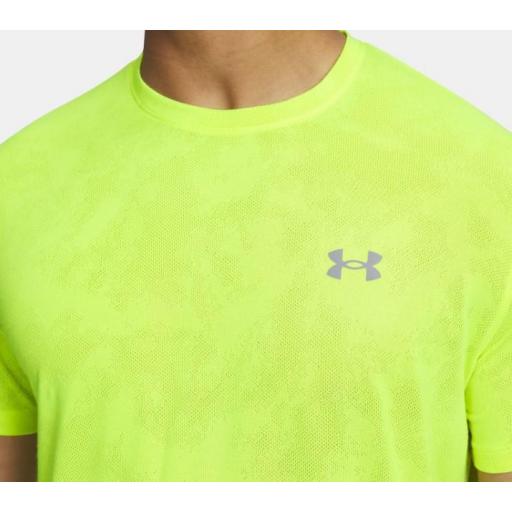 Camiseta Under Armour Launch Camo SS Amarilla [1]