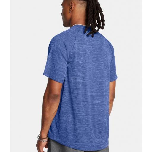 Camiseta Under Armour Tech Textured SS Azul [2]