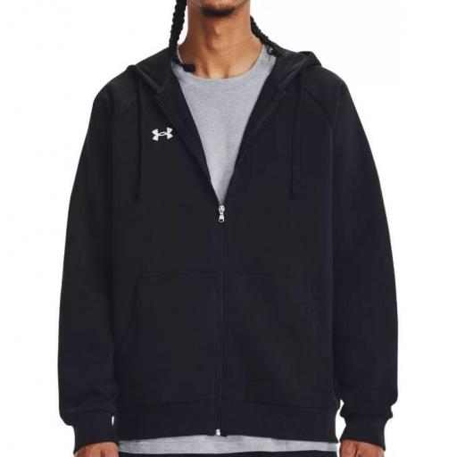 Chaqueta Under Armour Rival Fleece FZ Hoodie Negra