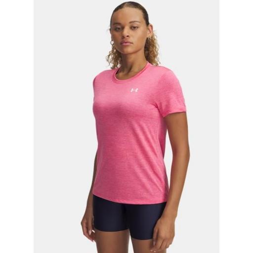 Camiseta Under Armour Tech SSC Twist Rosa [1]