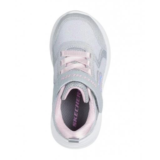 Zapatillas Skechers Wave 92 Velcro Niña Pequeña Gris [2]