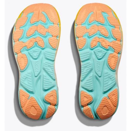 Zapatillas HOKA Clifton 10 Mujer Azul/Naranja [3]