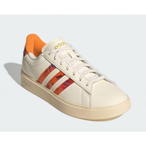 Zapatillas Adidas Grand Court 2.0 Crema/Beige/Naranja [2]