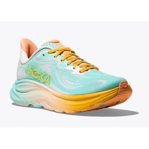 Zapatillas HOKA Clifton 10 Mujer Azul/Naranja [2]