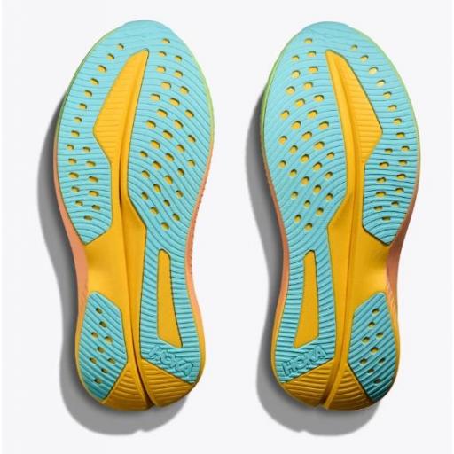 Zapatillas HOKA Mach 6 Mujer Blanco/Naranja/Verde [3]