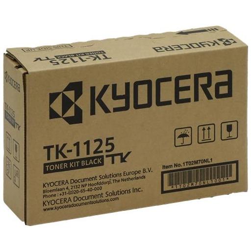 Kyocera TK1125 Negro Cartucho de Toner Original - 1T02M70NL0/1T02M70NL1 - Rendimiento 2.100 Páginas.