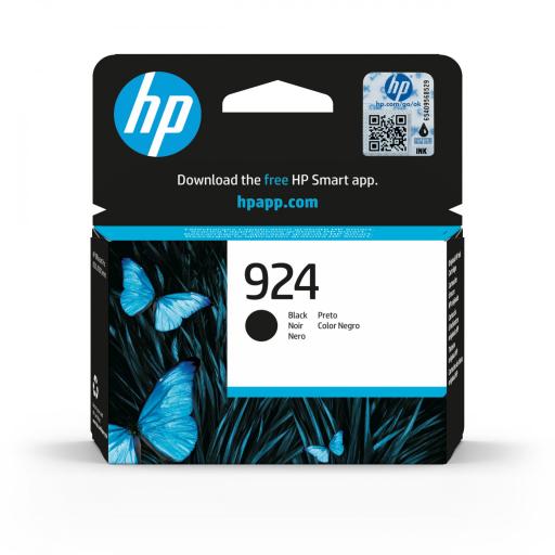 HP 924 Negro Cartucho de Tinta Original - 4K0U6NE - Rendimiento 500 Páginas. [0]