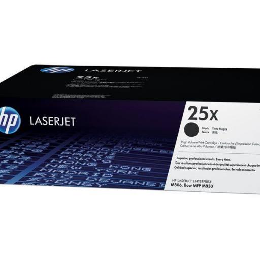 HP Toner Laser 25X Negro CF325X  Rendimiento 34.500 Páginas.
