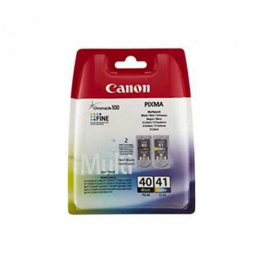 Canon PG40 Negro + CL41 Color Pack de 2 Cartuchos de Tinta Originales - 0615B043