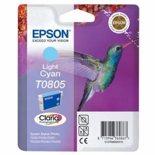 Epson T0805 Cyan Light Cartucho de Tinta Original - C13T08054011 - Capacidad 7.4 ml