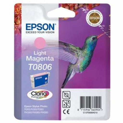 Epson T0806 Magenta Light Cartucho de Tinta Original - C13T08064011 - Capacidad 7.4 ml
