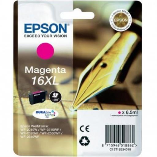 Epson T1633 Magenta Cartucho de Tinta Original - C13T16334012 - Capacidad 6.5 ml