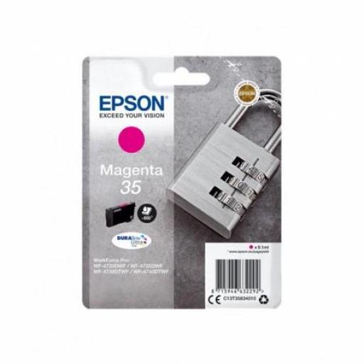Epson T3583 (35) Magenta Cartucho de Tinta Original - C13T35834010 - Rendimiento 650 Páginas.
