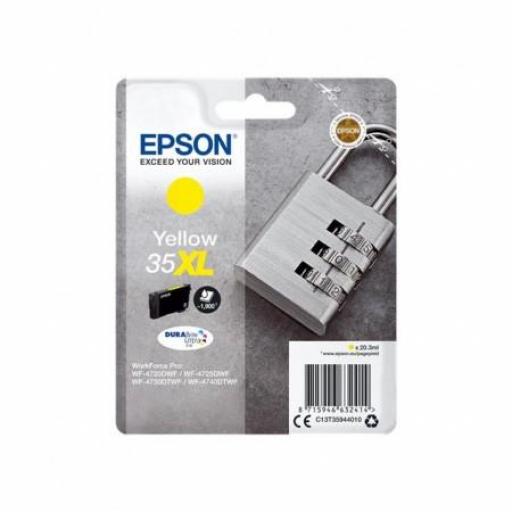 Epson T3594 (35XL) Amarillo Cartucho de Tinta Original - C13T35944010 - Rendimiento 1.900 Páginas.