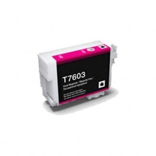 Epson T7603 Magenta Cartucho de Tinta Pigmentada Generico - Reemplaza C13T76034010 - Capacidad 25.9 ml