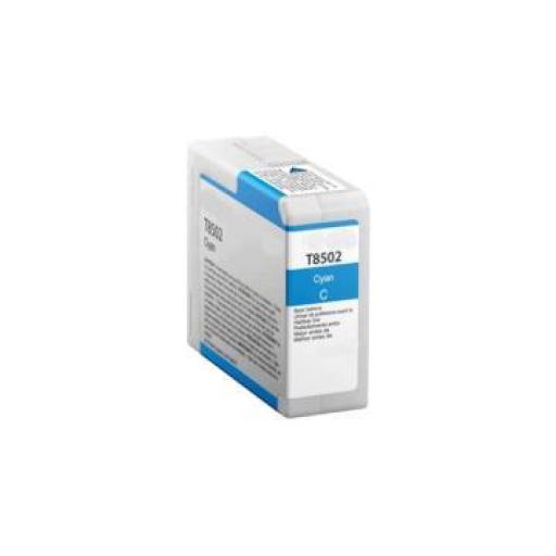 Epson T8502 Cyan Cartucho de Tinta Pigmentada Generico - Reemplaza C13T850200 - Capacidad 80 ml