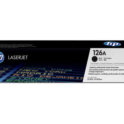 HP Toner Laser 126A Negro 1.200pg CE310A 