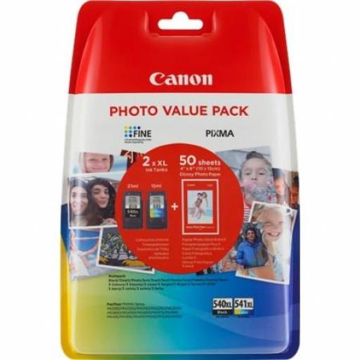 Canon PG540XL Negro + CL541XL Color Pack de 2 Cartuchos de Tinta Originales - 5222B013