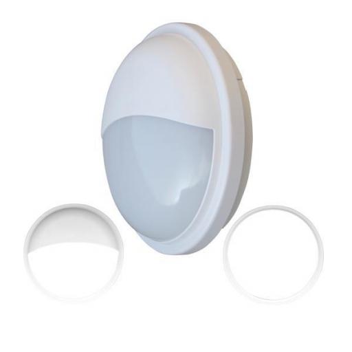 aplique led exterior circular blanco 20w