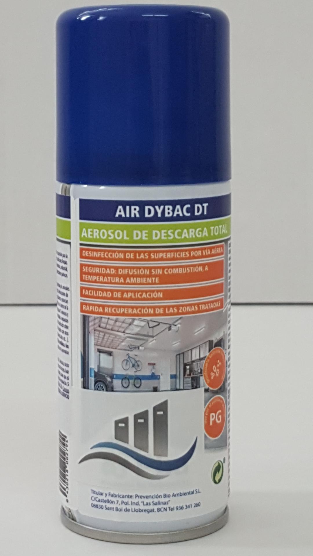Desinfectante aerosol con válvula descarga total