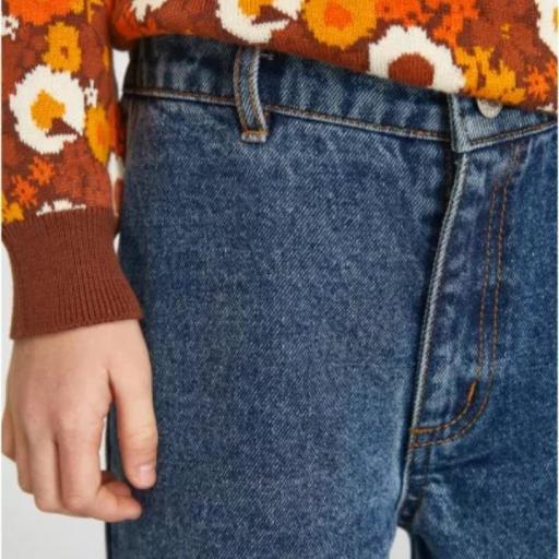 PANTALÓN DE NIÑA VAQUERO CIMPAÑIA FANTASTICA MINI ANCHO DE TIRO MEDIO CON BOLSILLOS AZUL [1]