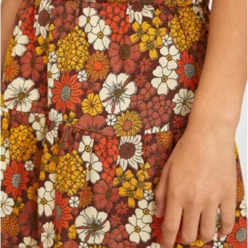 FALDA CORTA DE NIÑA COMPAÑIA FANTASTICA CON CINTURA ELÁSTICA Y ESTAMPADO FLORAL DE OTOÑO [2]