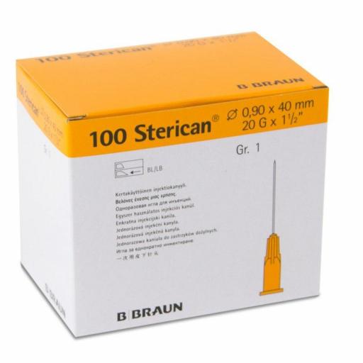 Aguja Sterican 20 G x 1 1/2" - 0.90 x 40 mm Amarillo. [0]