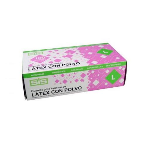 Guantes Látex Talla L - Sin Polvo.