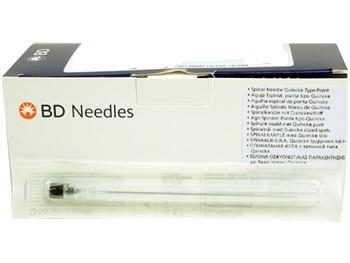 Aguja BD Spinal Quincke 22GA 1,50 IN - 0.7 x 38 mm.