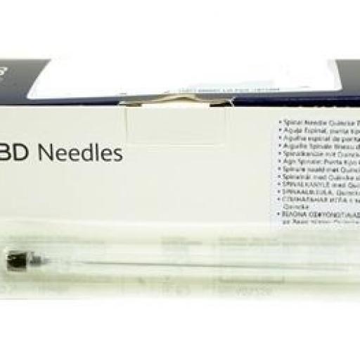 Aguja BD Spinal Quincke 22GA 1,50 IN - 0.7 x 38 mm. [0]