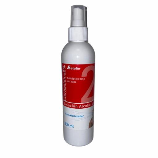 Clorhexidina 2% Alcohol 250 ml Spray.