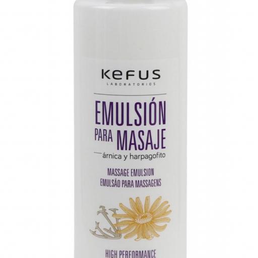 Emulsión para Masaje Profesional Árnica y Harpagofito  Kefus 500 ml.