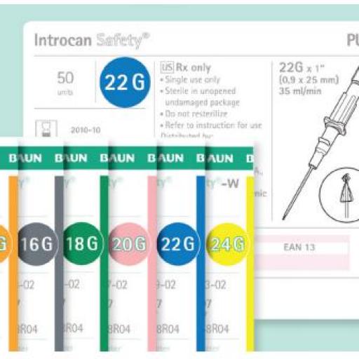Catéter Intravenoso Introcan Safety G24 0.7x14 mm. [1]