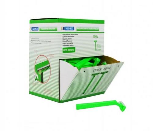 Rasuradora Verde Desechable 2 Hojas (Pack 100 ud).