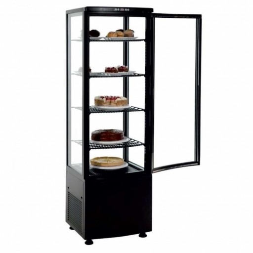 VITRINA EXPOSITORA REFRIEGERADA 4 CRAS DE CRISTAL  238 L  XC238L-N [0]