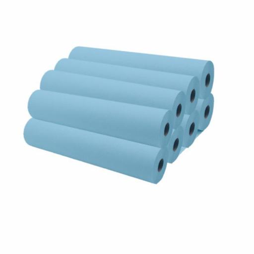 Papel Camilla Azul Gofrado 1 Capa Pre-Cortado 1.5 Kg - Caja 8 unidades