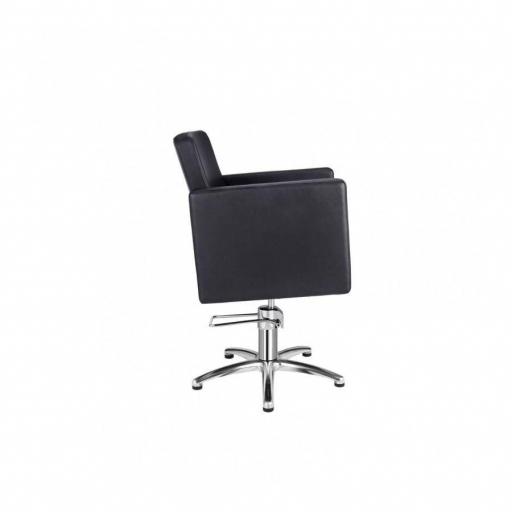 Sillon Peluqueria Giselle Negra Base Estrella Cromada [1]