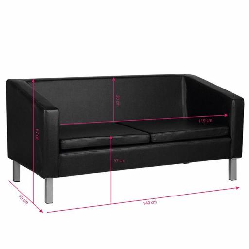 Sofa Espera Sion Negro [2]