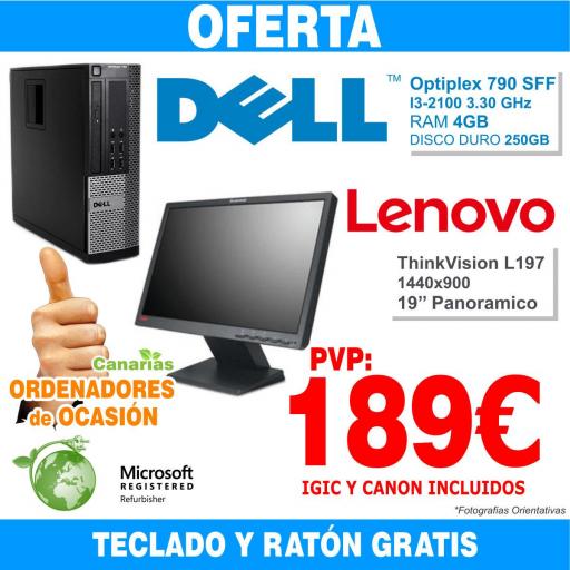 DELL OPTIPLEX 790 SFF + Monitor Lenovo ThinkVision L197 19'' [0]