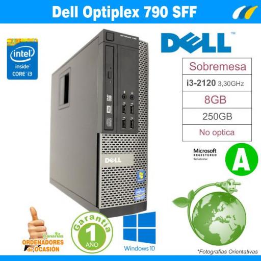 Intel I3-2120 3.30GHz 8GB 250GB - DELL OPTIPLEX 790 SFF [0]