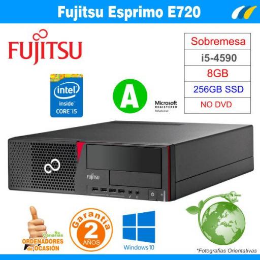i5-4590 - 8GB - 256GB SSD - Fujitsu Esprimo E720 Sobremesa 